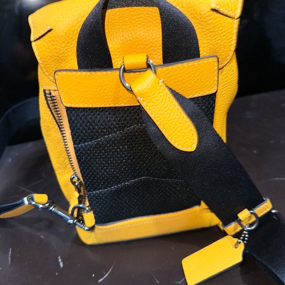 Coach Yellow and Black Backpack